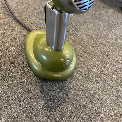 Shure 520SL Microphone Green Bullet on s-36 Stand with Squeeze on off switch 1950’s - Green image 3
