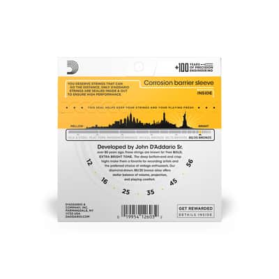 D'Addario EJ14 12-56 Light Top/Medium Bottom Bluegrass, 80/20 Bronze Acoustic Guitar Strings image 3