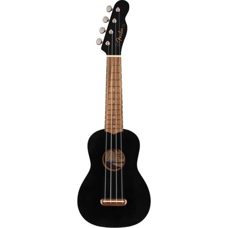 Fender Venice Soprano Ukulele - Walnut Fingerboard, Black image 1