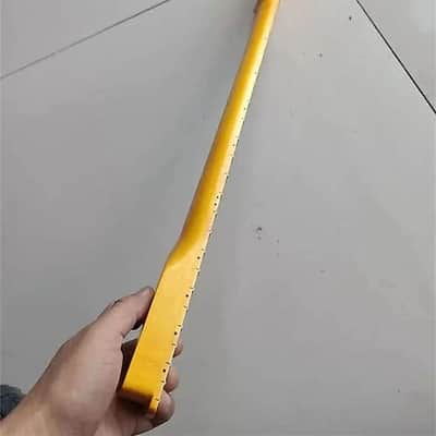 Yellow Reversed Headstock Guitar Maple Wood Strat Style Neck, 22 Frets Fingerboard image 3