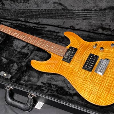 2016 Schecter USA Custom Shop California Classic Transparent Amber HH Flame Maple Top Electric Guitar w/OHSC image 1