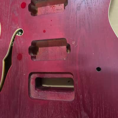HH Red Thinline Telecaster Tele Style Guitar Body image 4
