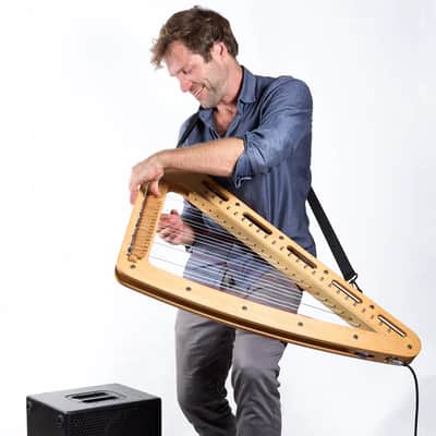Harp-E Plug & Play Electric Harp V4 - Natural, Includes Case & Stand image 5