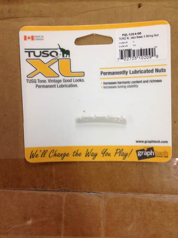 Graph Tech PQL-1214-00 TUSQ XL 1-7/32" E-to-G Slotted Jazz Bass-Style Nut image 1