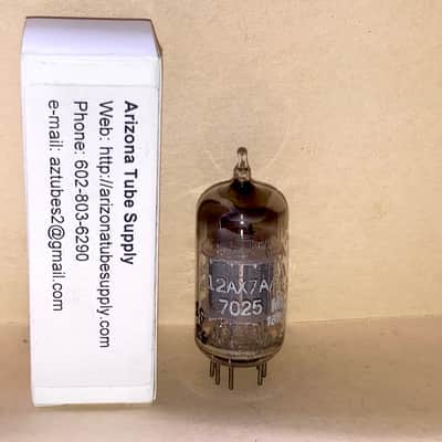 1973 GE 7025 12AX7 Tube, Low Noise 12AX7 Tube for Fender, Tested, NOS image 1