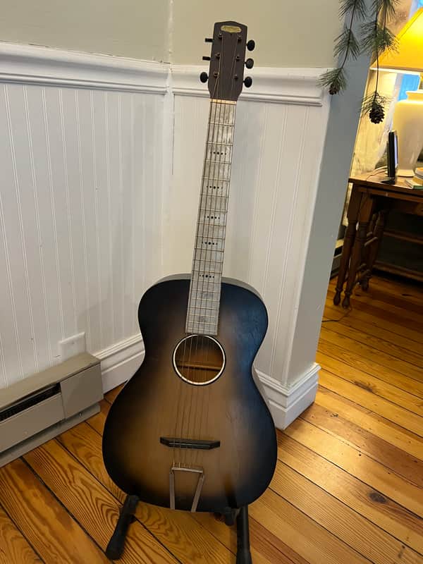 1934 Harmony Parlor Acoustic Guitar Sunburst image 1