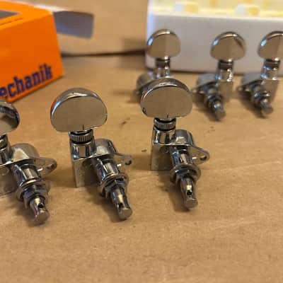 Ibanez Patent Pend. Tuning machines heads 3R 3L   1970s  - Chrome in Very Good Condition. image 8