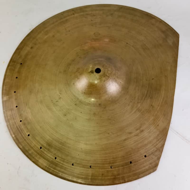 14 1/16"-12 1/2" Cymbal 608g Paper-Thin B20 Vintage 30s-40s Turkish Crash/Hi-Hat image 1