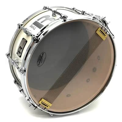 Canopus Type-R Maple Snare Drum 14x6.5 Snow Metallic Lacquer - 2nd Line image 3
