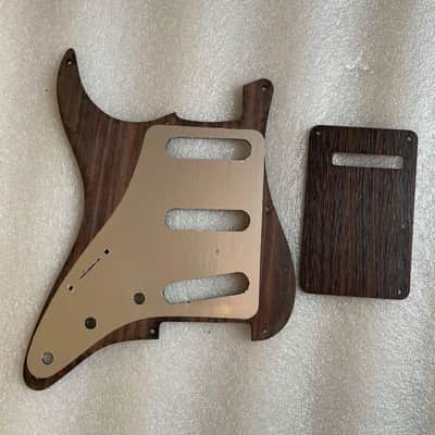 Rosewood SSH Strat Style Guitar Pickguard Set with Back Plate and Screws image 3