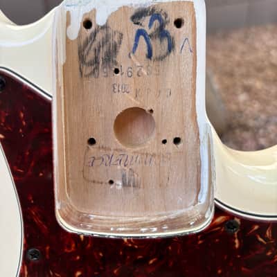 2013 Fender MIM Jazz Bass Body — Olympic White image 2