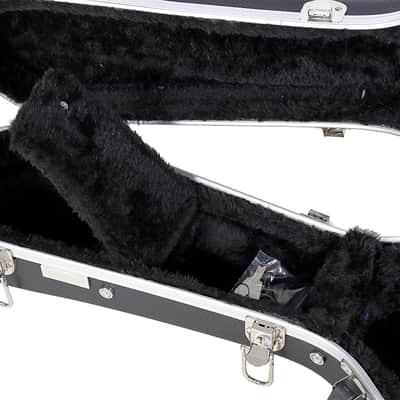 Crossrock 4 Strings Baritone Ukulele ABS Hard Case With Backpack Straps, Aluminum Valance,Black image 5