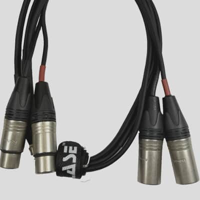LASE 6 Ft Dual Microphone Cable w Genuine NEUTRIK NC3MXX 3Pin XLR M to NC3FXXX F image 2
