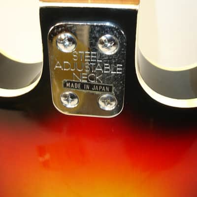 1970's Univox Coily U1825 Semi-Hollow Electric Guitar, Sunburst w/ Case image 14