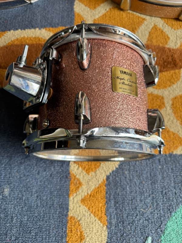 Yamaha Maple Custom Absolute 8x7 Inch Pink Champagne Sparkle Tom