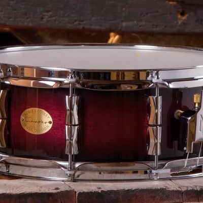 Noble & Cooley *Pre-Order* CD Maple Series 5x14" Maple Snare Drum in Black Cherry Burst Gloss & Chrome Hardware | Made in the USA | Special Order | Authorized Dealer image 1