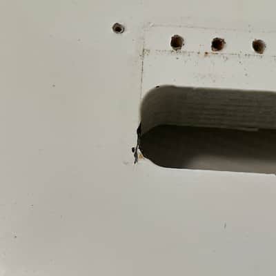 1980's Korean Kramer ZX30 White Stratocaster Plywood Guitar Body 2 Post Tremolo image 8