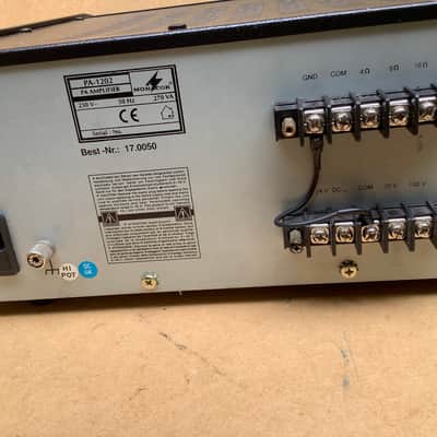 Monacor  PA 1202 power amp mixer rack 19”  powered mixer image 10