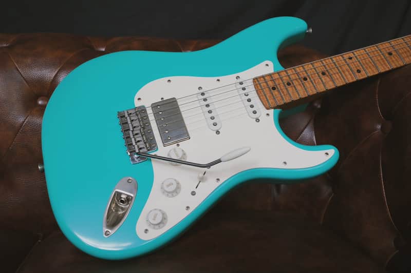 Xotic XSC-2 California Classic with 5A Roasted Flame Maple Neck - Surf Green image 1