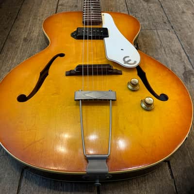 1965 Epiphone E422T Century Sunburst with hard shell case image 5