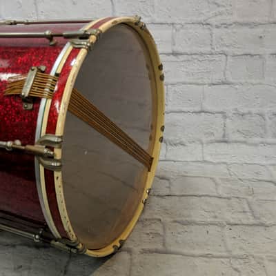 Vintage Ludwig Crimson Marching Snare 16 x 10.5 image 6