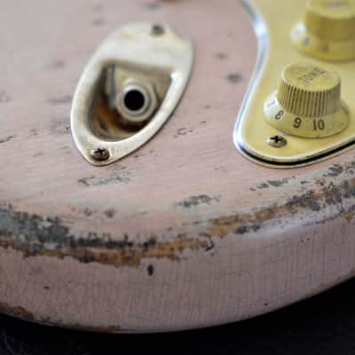 Fender American Stratocaster Heavy Relic Shell Pink Eric Johnson Pups Maple Neck image 7