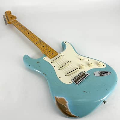 2019 Fender Custom Shop ‘59 Stratocaster Heavy Relic – Aged Daphne Blue image 8