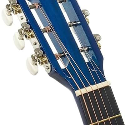38-inch Beginner Acoustic Guitar Package (Blue), Basic Starter Kit w/Gig Bag, Strings, Strap, Tuner, Pitch Pipe, Picks image 3