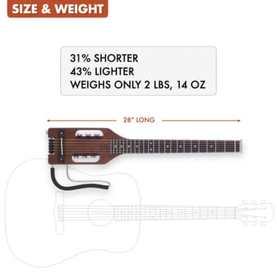 Traveler Guitar Ultra-Light Acoustic Travel Guitar (Antique Brown) image 2