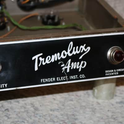 Vintage 1965 Fender Blackface Tremolux Tube Amp Chassis Project image 1