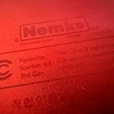 Focusrite Scarlett 4i4 3rd Gen USB Audio Interface 2019 - Present - Red / Black image 6