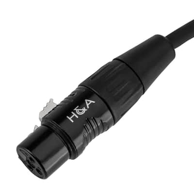 H&A Platinum Pro Quad 25' XLR M to XLR F Microphone Cable with Rean by Neutrik Gold Connectors image 9