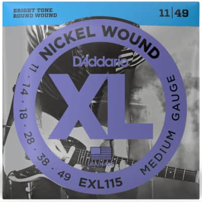 D'Addario XL Nickel Electric Guitar Strings Set 11-49 Medium EXL115 image 3