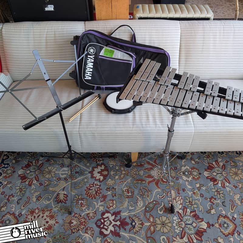 Yamaha Student Concert Bell Set with Stand, Practice Pad and Carry Case *Very Good Condition* image 1