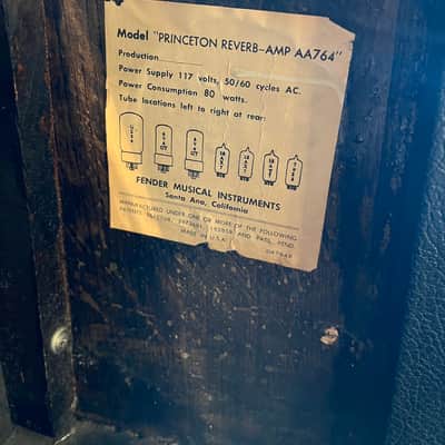 1968 Fender Princeton Reverb "Silverface Drip Edge" -  Blackline - AA764 Circuit image 5