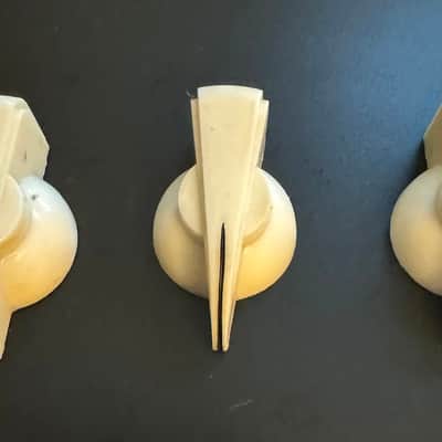 Bulgin Vintage chicken head amp knobs 6mm [Set of 3] 60s - White image 2