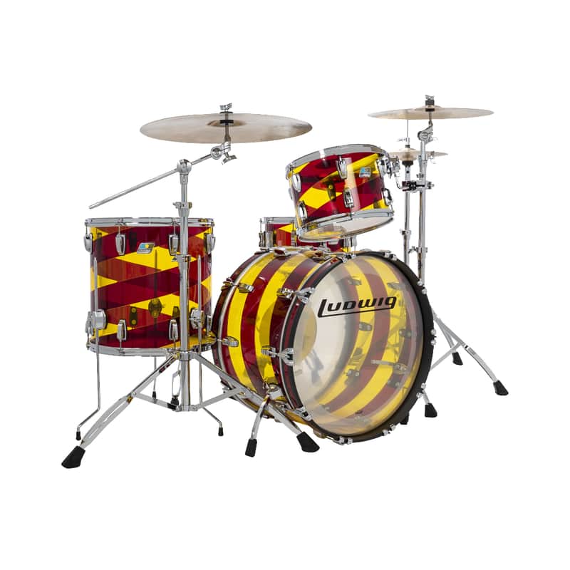 Ludwig Vistalite Reissue 50th Anniversary Pro Beat Outfit 9x13 / 16x16 / 14x24" Drum Set image 2