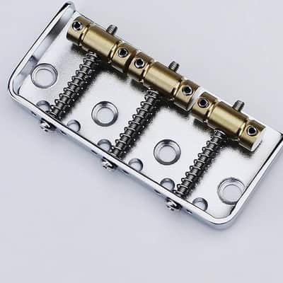 Fixed Hardtail Telecaster Tele Style Guitar Bridge with Brass Saddles image 2