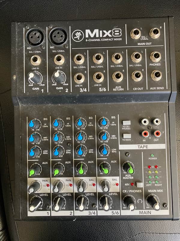 Mackie Mix8 8-Channel Compact Mixer 2015 - Present - Black image 1