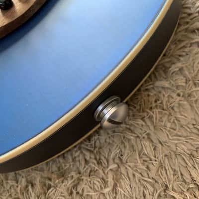 Blue Washburn Warrior 34 Inch Acoustic Guitar, Spruce Top Body, Rosewood Fretboard, Mahogany Neck image 6