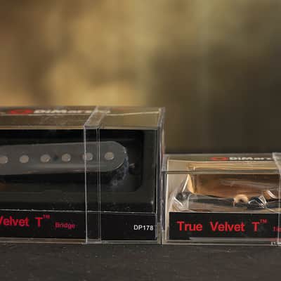 DiMarzio True Velvet T Tele Pickup Set w/ Gold Cover DP178 & DP177 Telecaster image 1