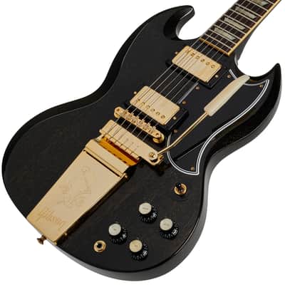 Gibson Custom Shop 1964 SG Standard Maestro TV Black Gold Gloss image 2