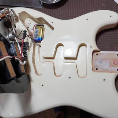 1983 Fender Japan JV ST62-65 Left-Handed Stratocaster MOD Floyd Rose FRT-3 EMG SA MIJ image 16