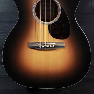 Martin OMC-10E Modern Burst Acoustic-Electric Guitar | Solid Sapele / Spruce Orchestra Model Cutaway image 4