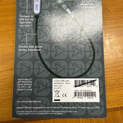 Mighty Bright 84312 2-LED USB Light, Silver image 2