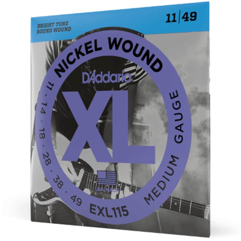 D'Addario XL Nickel Electric Guitar Strings Set 11-49 Medium EXL115 image 1