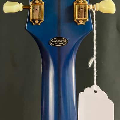 Epiphone 'Inspired by Gibson' J-200 Jumbo Acoustic-Electric Guitar Viper Blue Finish w/ Case image 10
