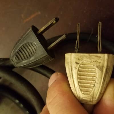 Phalo etc. Ampex Wollensak Power Cord Electric Cable 1958 - White Black image 2