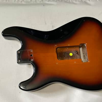 1996 USA Fender American Stratocaster 3TS 3 Tone Sunburst Guitar Body 2 Post Tremolo Ready image 14