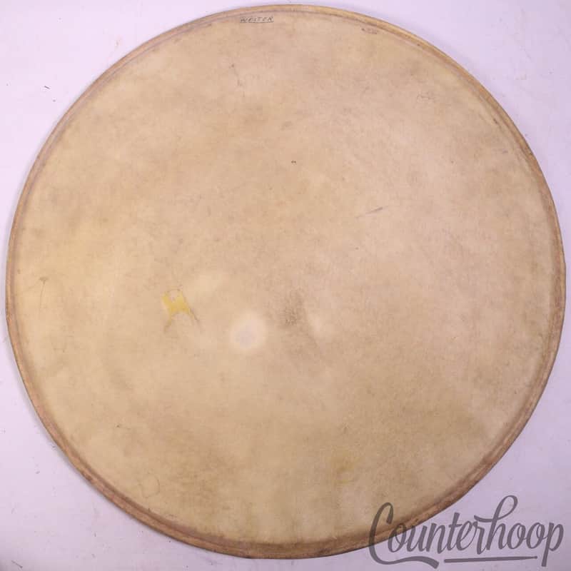 *Gretsch 18" Floor Tom/Bass Drum Calf Skin Head Broadkaster Vintage 40s-50s USA* image 1